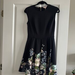 Ted Baker Black Cap Sleeve Dress